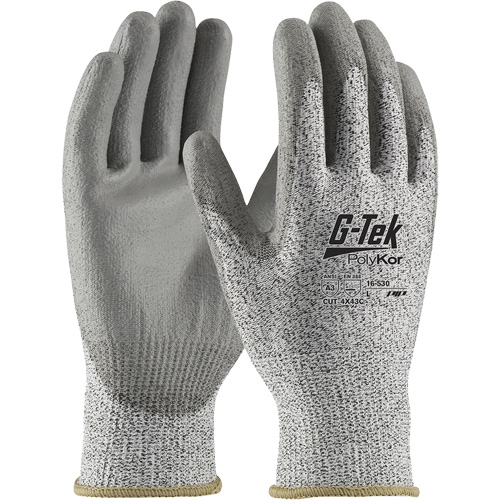 Gants r&eacute;sistants aux coupures G-Tek PolyKor, Taille T-petit, Calibre 13, Rev&ecirc;tement Polyur&eacute;thane, Enveloppe en Fil technique, ANSI/ISEA 105 niveau 3 Dufferin Supply