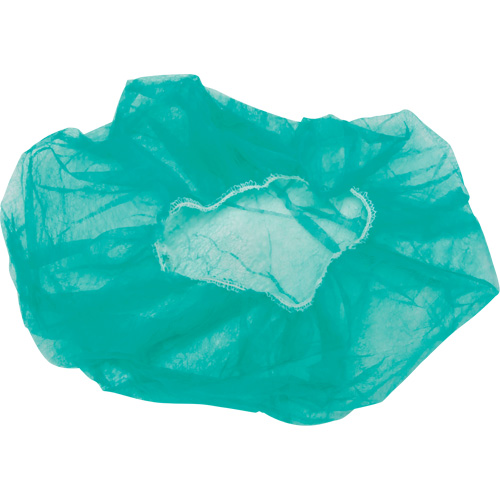 Bouffant Caps, Polypropylene, 24", Green Dufferin Supply