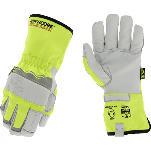 Hi-Viz Needlestick Protection Gloves, Size Small, Polyurethane Coated, DuraHide Shell, ASTM ANSI Level A5 Dufferin Supply