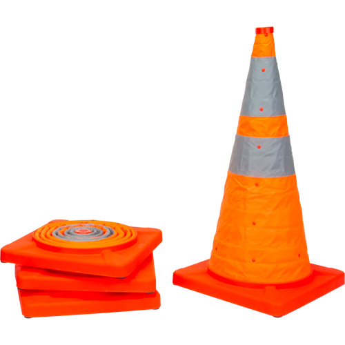 Collapsible Traffic Cone, 28" H, Orange Dufferin Supply