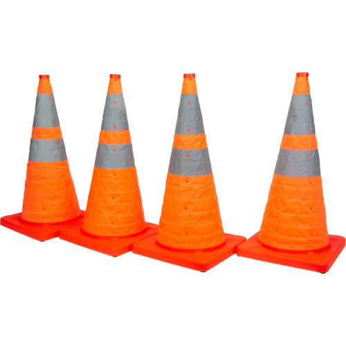 Collapsible Traffic Cone, 28" H, Orange Dufferin Supply