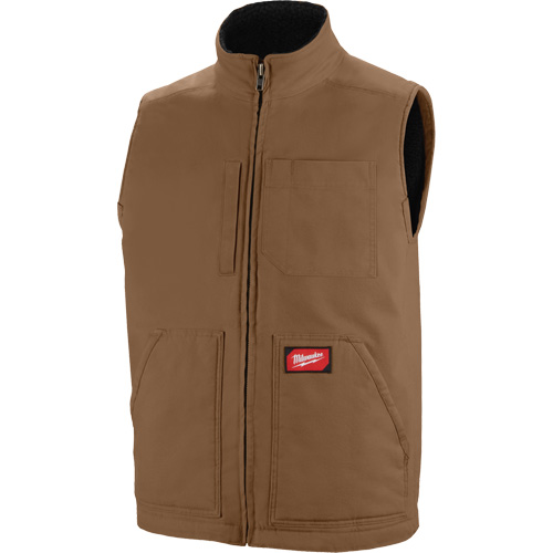 Heavy-Duty Sherpa-Lined Vest, Men's, Small, Brown Dufferin Supply