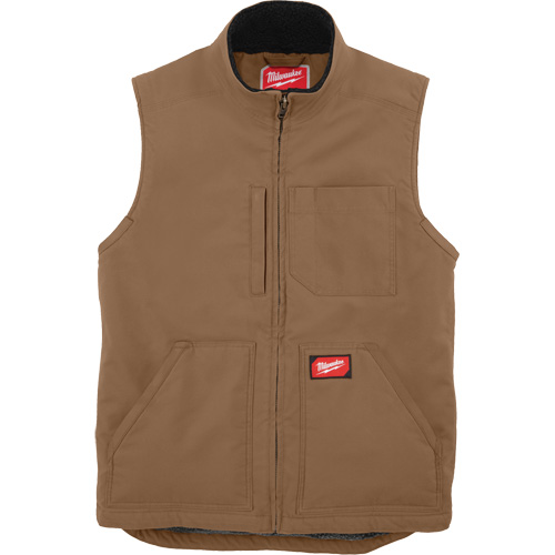 Heavy-Duty Sherpa-Lined Vest, Men's, Small, Brown Dufferin Supply