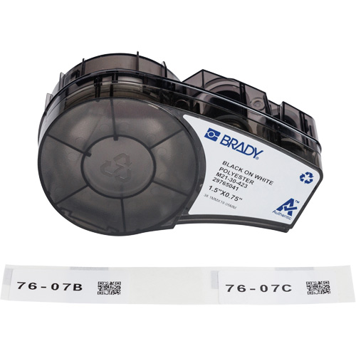 &eacute;tiquettes polyvalentes avec ruban pour environnements hostiles, Noir Dufferin Supply
