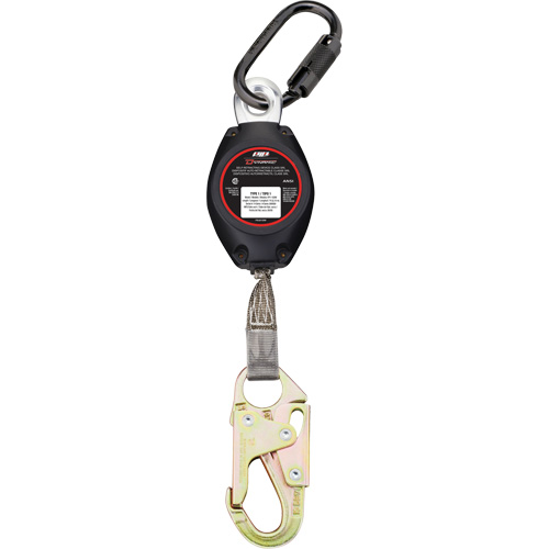 Dynamic Small Snap Hook Self-Retracting Lifeline, 7', Polyester, Swivel Dufferin Supply