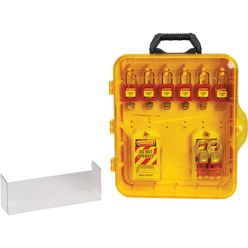 Lockout Station with Keyed Alike Nylon Safety Lockout Padlocks, Plastic Padlocks, 6 Padlock Capacity, Padlocks Included Dufferin Supply