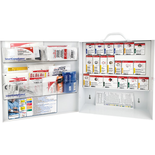 Armoire pour premiers soins SmartCompliance, R&eacute;pond &agrave; la norme CSA Z1220-17 type 3 environnements &agrave; haut risque, Petit (2-25 travailleurs) Dufferin Supply