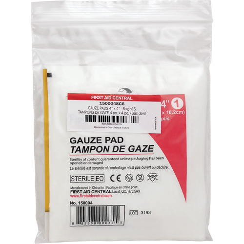 SmartCompliance&reg; Refill Gauze, Pad, 4" L x 4" W, Sterile, Medical Device Class 1 Dufferin Supply