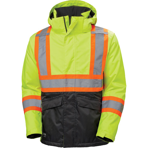 Alta Winter Jacket, Polyester, Black/High Visibility Lime-Yellow, Small Dufferin Supply