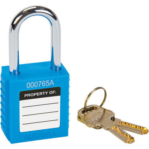 Verrouillage pour les consignations, Cadenas de s&eacute;curit&eacute;, Cl&eacute;s diff&eacute;rentes, Thermoplastique, Largeur de 1-1/2" Dufferin Supply