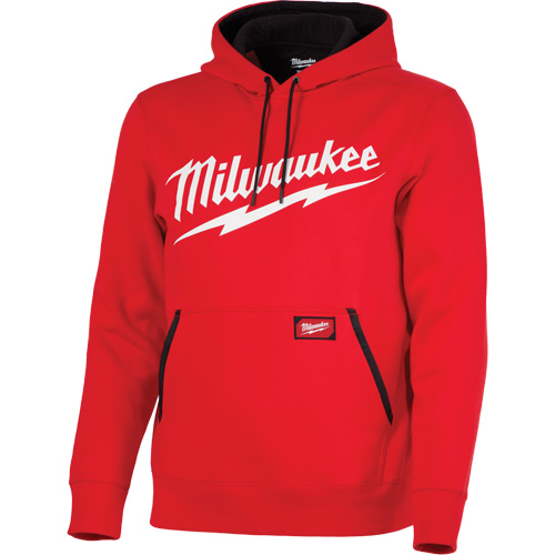Midweight Pullover Hoodie with Milwaukee&reg; Logo, Men's, X-Large, Red Dufferin Supply