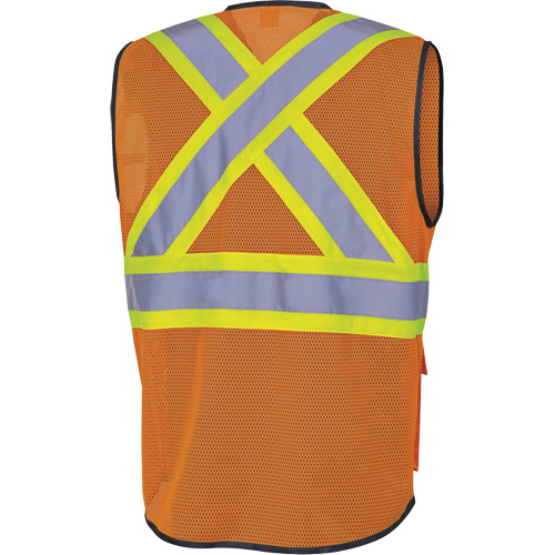 6960 Veste de s&eacute;curit&eacute; &agrave; maille en avant, Orange haute visibilit&eacute;, Moyen, Polyester Dufferin Supply