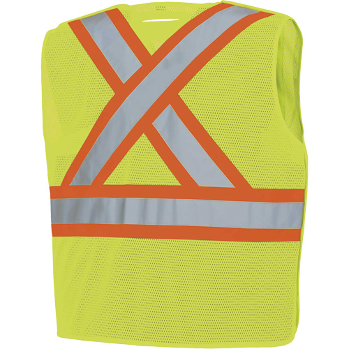 598P Veste de s&eacute;curit&eacute; &agrave; maille d&eacute;tachable, Jaune lime haute visibilit&eacute;, Moyen/Petit, Polyester Dufferin Supply