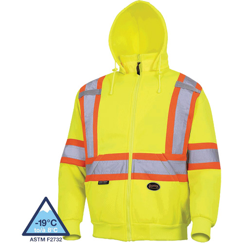 6925 Hoodie, X-Small, High Visibility Yellow Dufferin Supply
