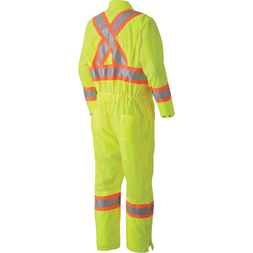 5999A Traffic Safety Coveralls, X-Small, High Visibility Lime-Yellow Dufferin Supply