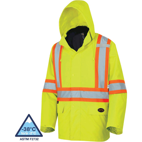 5633 The Rock 3-in-1 Parka, High Visibility Lime-Yellow, X-Small Dufferin Supply