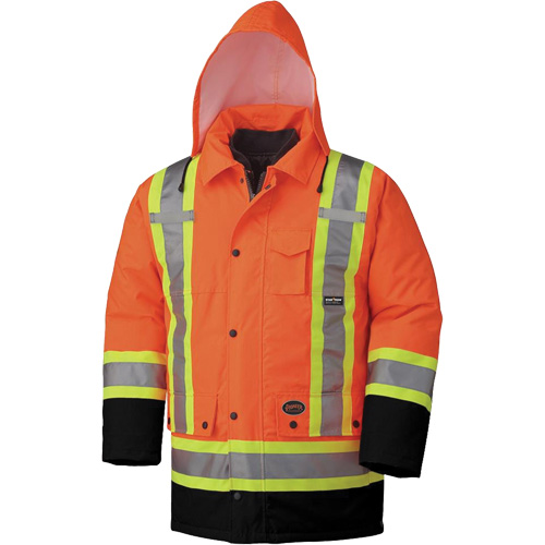 5020BB Waterproof 7-in-1 Safety Parka, High Visibility Orange, 2X-Large Dufferin Supply
