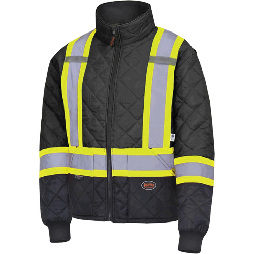 5017 Manteau matelass&eacute; pour cong&eacute;lateur, Polyester, Noir, T-petit Dufferin Supply