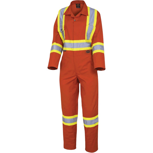 5514W Women's Safety Coveralls, X-Small, High Visibility Orange Dufferin Supply