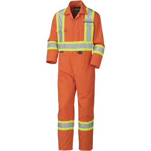 5513 Industrial Wash Coveralls, 36, High Visibility Orange Dufferin Supply