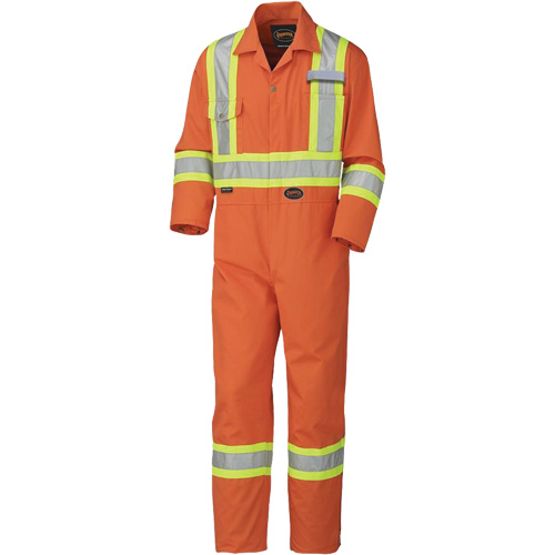 5513T Industrial Wash Coveralls, 40 (Tall), High Visibility Orange Dufferin Supply