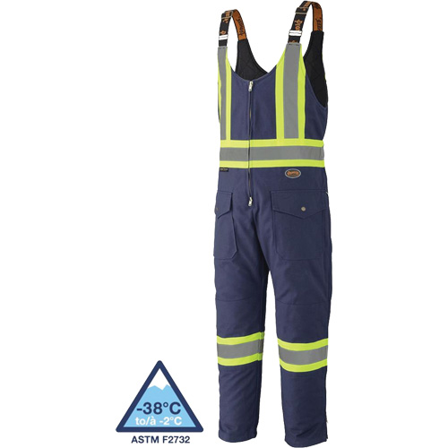 5536 Quilted Duck Overalls, Cotton, Small, Navy Blue Dufferin Supply