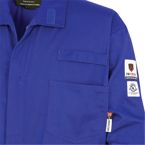 7779 FR-Tech&reg; 88/12 Arc Rated Flame Resistant Coveralls, Size 36, Royal Blue Dufferin Supply
