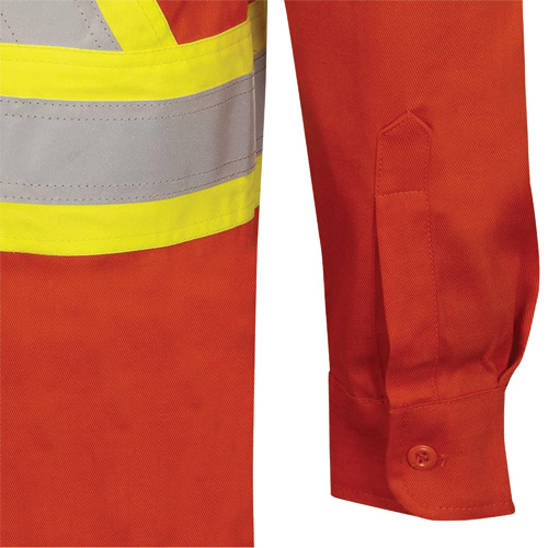 7743 FR-Tech&reg; Flame-Resistant Safety Shirt, Small, High Visibility Orange Dufferin Supply