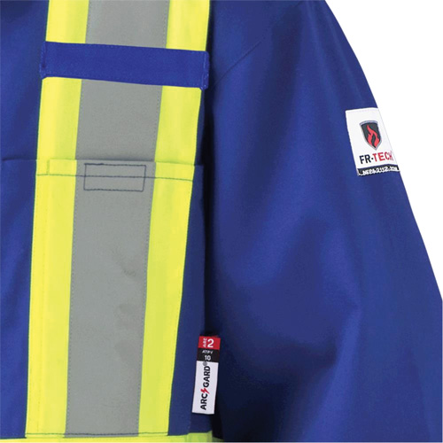 7706 FR-Tech&reg; Flame-Resistant Coverall with Leg Zippers, Size 36, Royal Blue, 9.7 cal/cm² Dufferin Supply