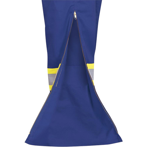 7706 FR-Tech&reg; Flame-Resistant Coverall with Leg Zippers, Size 36, Royal Blue, 9.7 cal/cm² Dufferin Supply