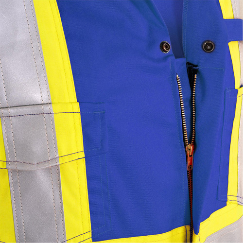 7706T FR-Tech&reg; Flame-Resistant Coverall with Leg Zippers, Size 40 (Tall), Royal Blue, 9.7 cal/cm² Dufferin Supply