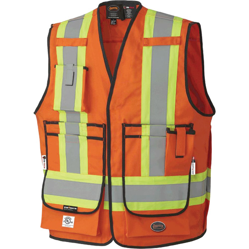 7732 Veste d'arpenteur ignifuge et r&eacute;sistant aux arcs &eacute;lectriques FR-Tech, Petit, Orange haute visibilit&eacute;, 9,7 cal/cm² Dufferin Supply