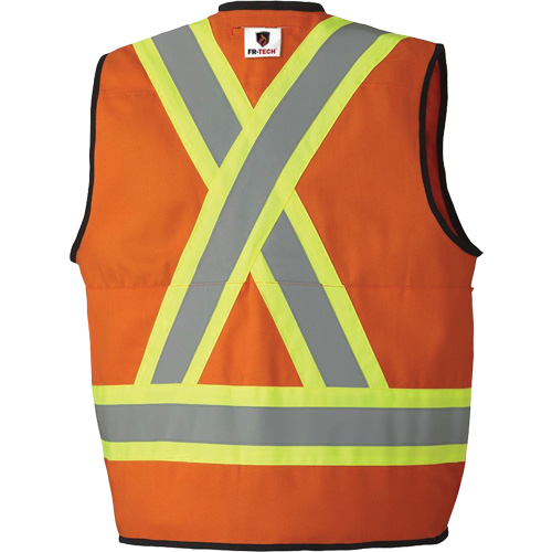 7732 Veste d'arpenteur ignifuge et r&eacute;sistant aux arcs &eacute;lectriques FR-Tech, Petit, Orange haute visibilit&eacute;, 9,7 cal/cm² Dufferin Supply