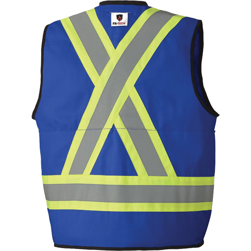 7733 Veste d'arpenteur ignifuge et r&eacute;sistant aux arcs &eacute;lectriques FR-Tech, Petit, Bleu royal, 9,7 cal/cm² Dufferin Supply
