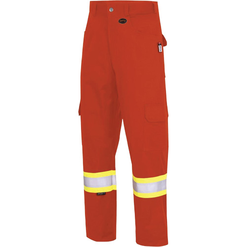 7765 Pantalon cargo de s&eacute;curit&eacute; haute visibilit&eacute; r&eacute;sistant aux arcs &eacute;lectriques FR-Tech 88/12, 32, x 34, Orange haute visibilit&eacute;, 10 cal/cm² Dufferin Supply