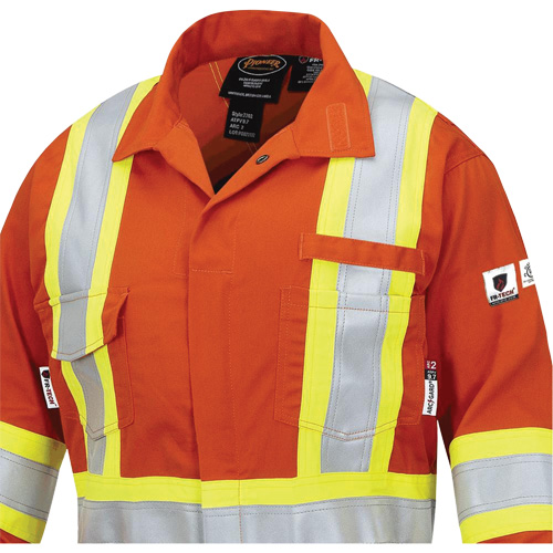 7702W FR-Tech&reg; Women's FR/Arc-Rated Coveralls, Size X-Small, High Visibility Orange, 10 cal/cm² Dufferin Supply