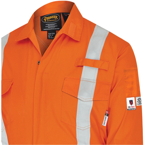 7702BB FR-Tech&reg; 2-Tone Safety Coverall, Size 36, Navy Blue/Orange, 10 cal/cm² Dufferin Supply