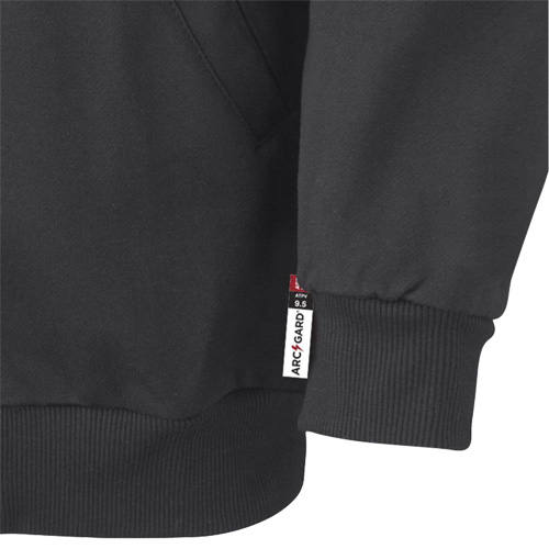 337 Flame-Resistant Zip Style Hoodie, Men's, X-Small, Black, 22 cal/cm² Dufferin Supply