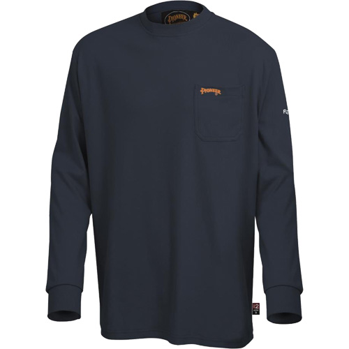 333 Flame-Resistant Long-Sleeved Shirt, Small, Navy Blue Dufferin Supply