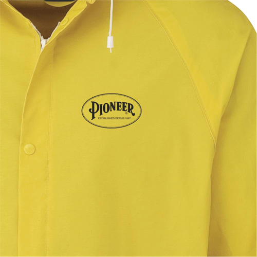 577J Rain Jacket, Polyester/PVC, Small, Yellow Dufferin Supply