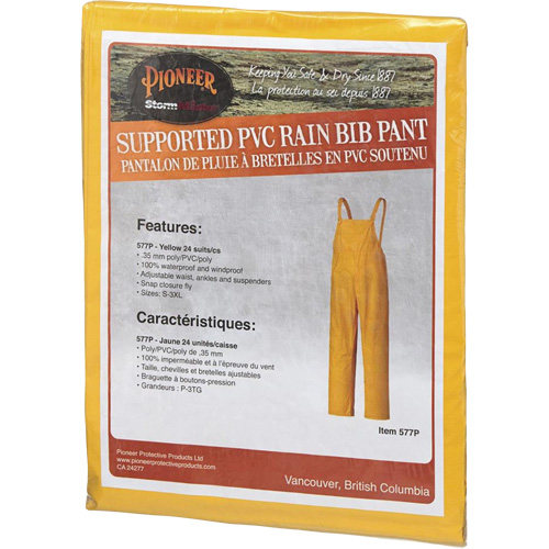 577P Salopette Storm Master, Petit, Polyester/PVC, Jaune Dufferin Supply