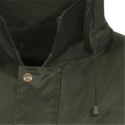 D8120J Nailhead Ripstop Tree Planter Hooded Jacket, Polyester/PVC, X-Small, Green Dufferin Supply