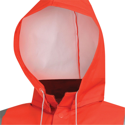 576J High-Visibility FR Rain Jacket, Small, High Visibility Orange Dufferin Supply