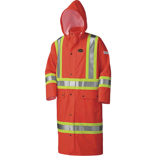 5896 Manteau long imperm&eacute;able et ignifuge, Petit, Orange haute visibilit&eacute; Dufferin Supply