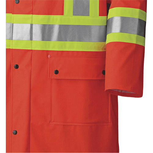 5896 Manteau long imperm&eacute;able et ignifuge, Petit, Orange haute visibilit&eacute; Dufferin Supply