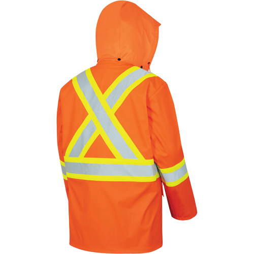 5892PKT High-Visibility FR Waterproof Safety Jacket, X-Small, High Visibility Orange Dufferin Supply