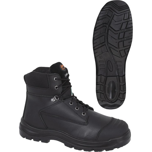 1025 Bottes de travail 6" noires, Cuir, Embout Acier, Taille 10 Dufferin Supply
