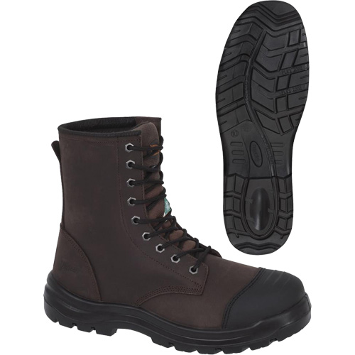 1028 Bottes de travail 8" marron, Cuir, Embout Acier, Taille 10 Dufferin Supply