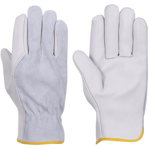 535G Gants de chauffeur beige, Petit, Paume en Cuir fleur de vache Dufferin Supply
