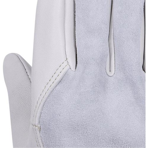 535G Gants de chauffeur beige, Petit, Paume en Cuir fleur de vache Dufferin Supply